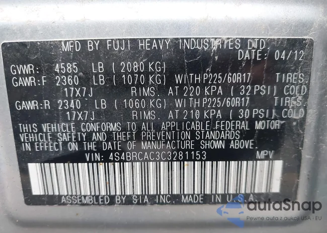 4S4BRCAC3C3281153: 43299721