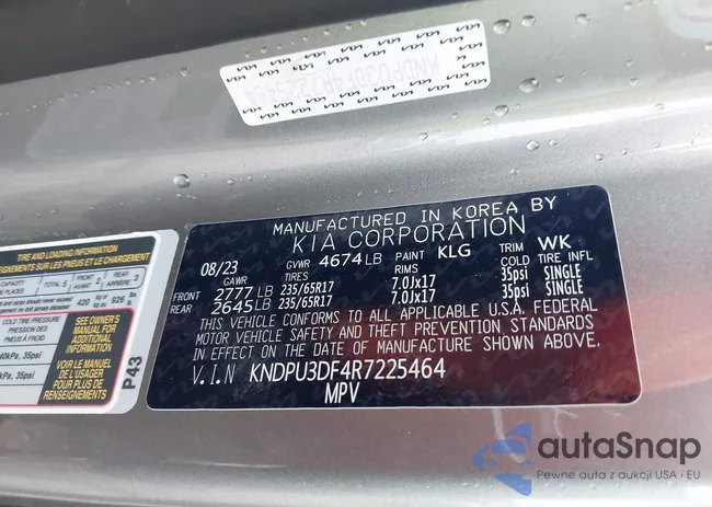 KNDPU3DF4R7225464: 43299722