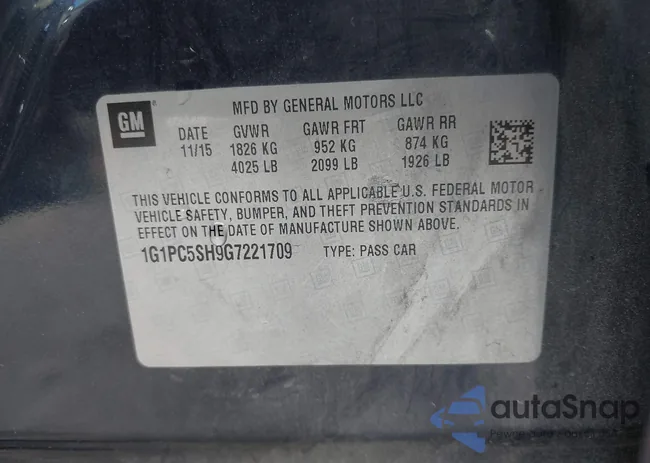 1G1PC5SH9G7221709: 43299747