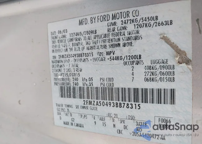 2FMZA50493BB78315: 43299754