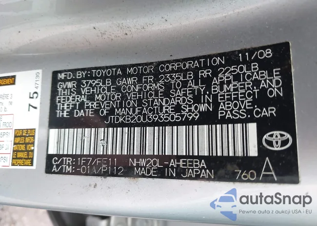 JTDKB20U393505799: 43299756