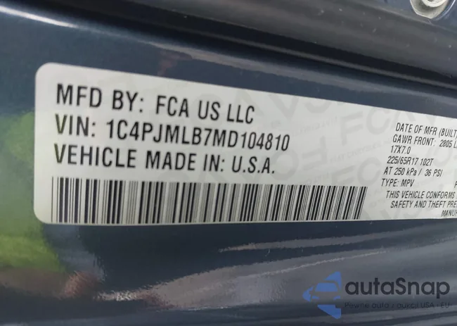 1C4PJMLB7MD104810: 43300817