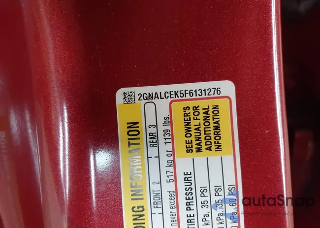 2GNALCEK5F6131276: 43300815