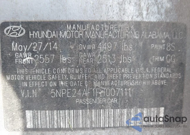 5NPE24AF1FH007111: 43300853