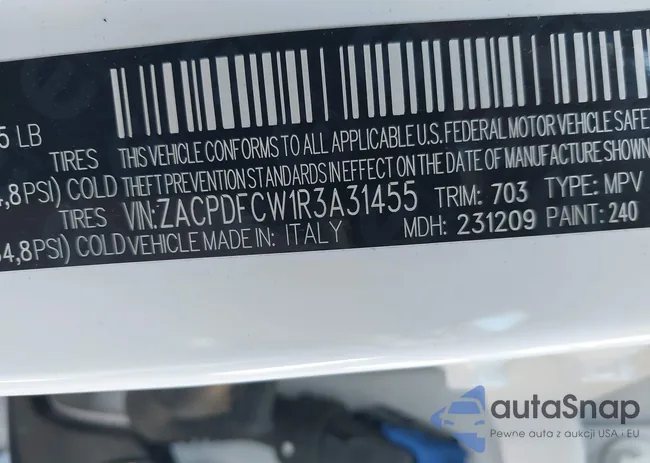 ZACPDFCW1R3A31455: 43300941