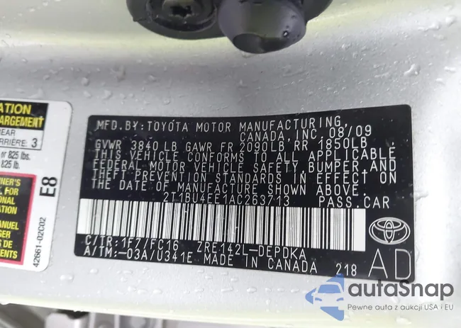 2T1BU4EE1AC263713: 43300956