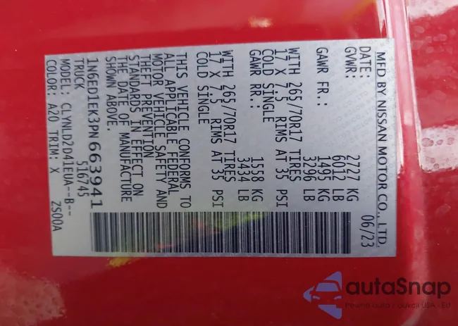 1N6ED1EK3PN663941: 43301064