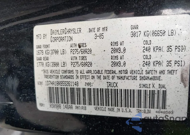 1D7HA18N95S261148: 43301066