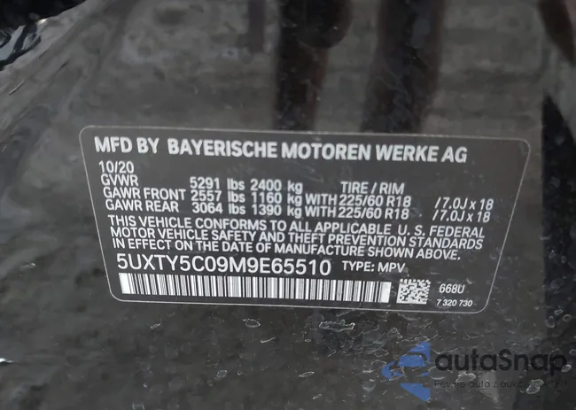 5UXTY5C09M9E65510: 43301280