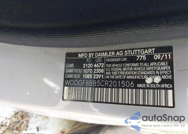 WDDGF8BB5CR201506: 43301286