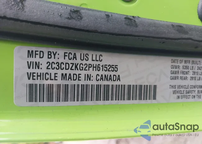 2C3CDZKG2PH615255: 43301295