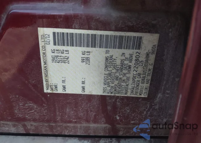 1N4AL2AP0CC220802: 43301298