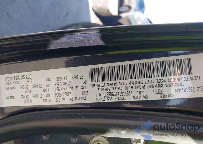 1C6RR6GT4JS143143: 43301321