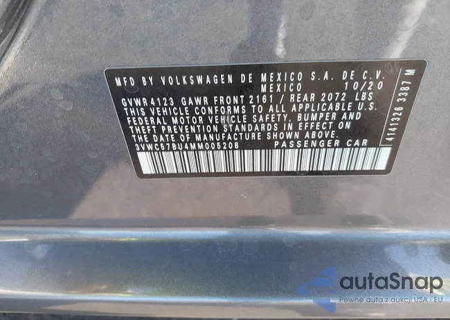 3VWC57BU4MM005208: 43301372