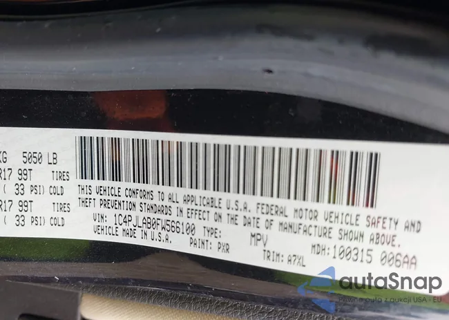 1C4PJLAB0FW566100: 43300386