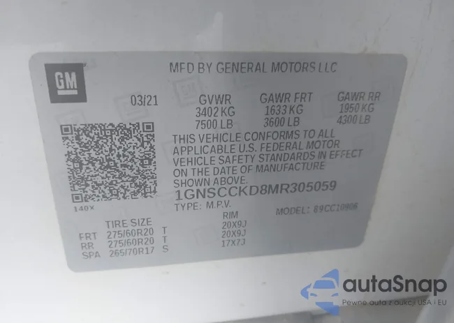 1GNSCCKD8MR305059: 43300388