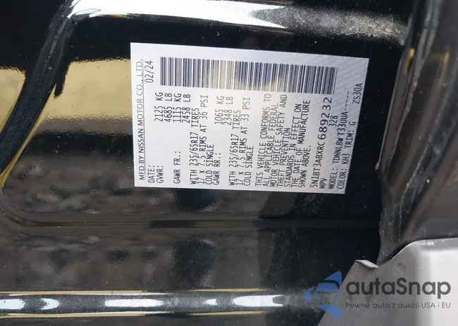 5N1BT3ABXRC689232: 43300462