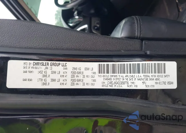 1C4RDJAG4DC658776: 43300497