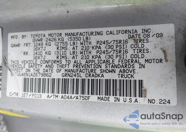 5TEUU4EN1AZ679862: 43300536