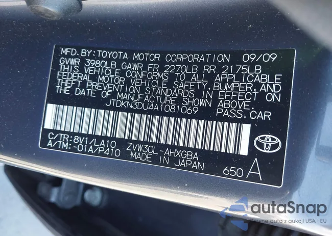 JTDKN3DU4A1081069: 43300557