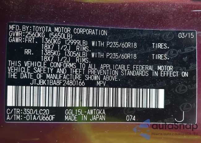 JTJBK1BA8F2480166: 43300565