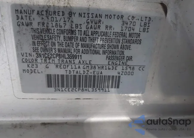 3N1CE2CP8HL359911: 43300745