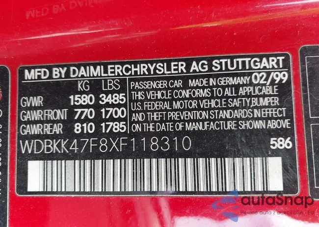 WDBKK47F8XF118310: 43300778