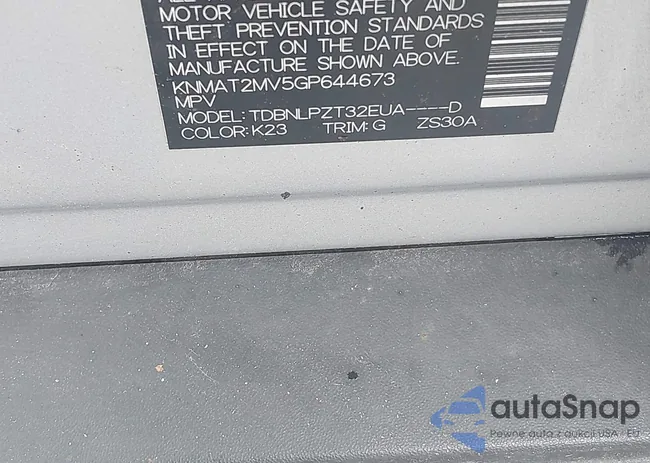 KNMAT2MV5GP644673: 43302000