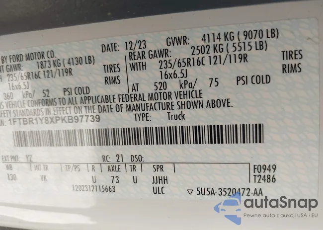 1FTBR1Y8XPKB97739: 43302039