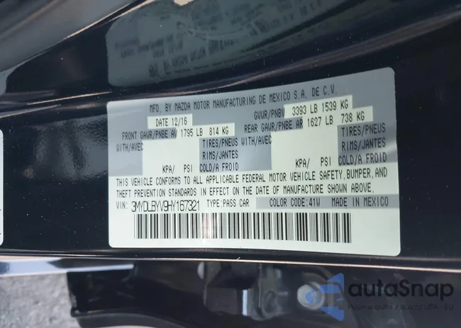 3MYDLBYV9HY167321: 43302084