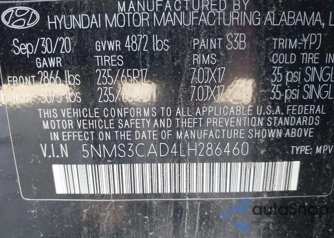 5NMS3CAD4LH286460: 43302184