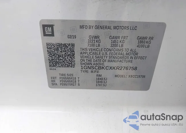 1GNSCBKCXKR276758: 43302261