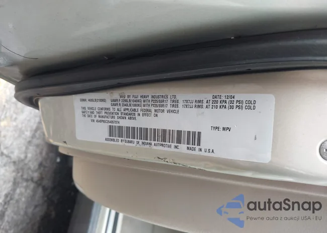 4S4BP85C254357374: 43302278