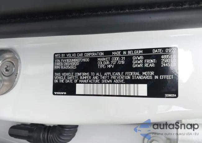 YV4162UM6N2731830: 43302343