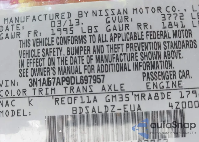 3N1AB7AP9DL697957: 43302370