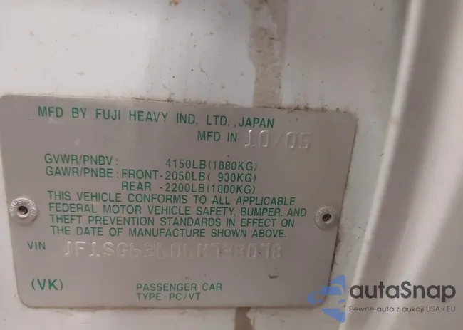 JF1SG63606H738078: 43301392