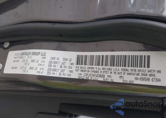 1C4PJMCS4FW538688: 43301622