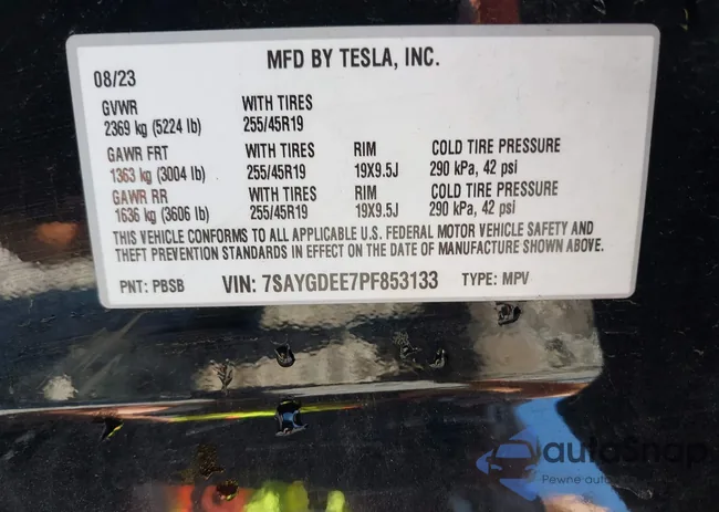 7SAYGDEE7PF853133: 43301642