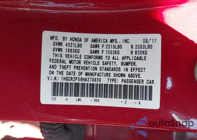 1HGCR2F59HA278839: 43301669