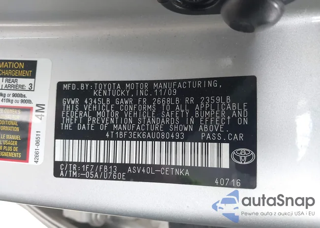 4T1BF3EK6AU080493: 43301670