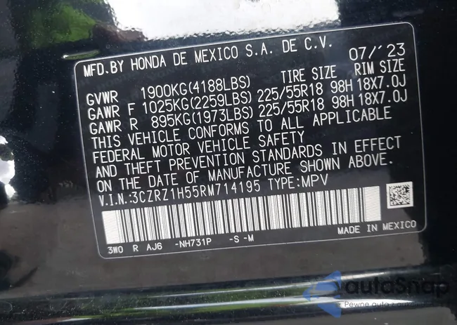 3CZRZ1H55RM714195: 43301680