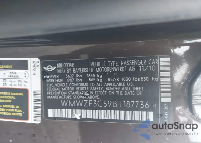 WMWZF3C59BT187736: 43301723