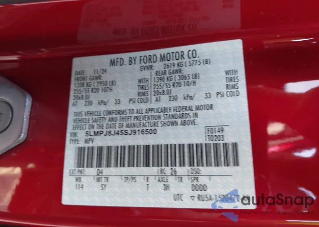 5LMPJ8J45SJ916500: 43302805