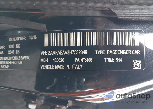 ZARFAEAV3H7532849: 43302866