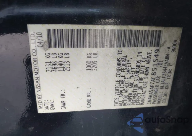 1N4AA5AP7AC851549: 43302890