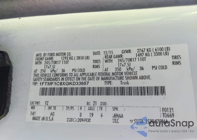 1FTMF1C8XGKD33957: 43302963