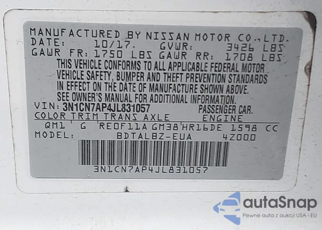 3N1CN7AP4JL831057: 43302987