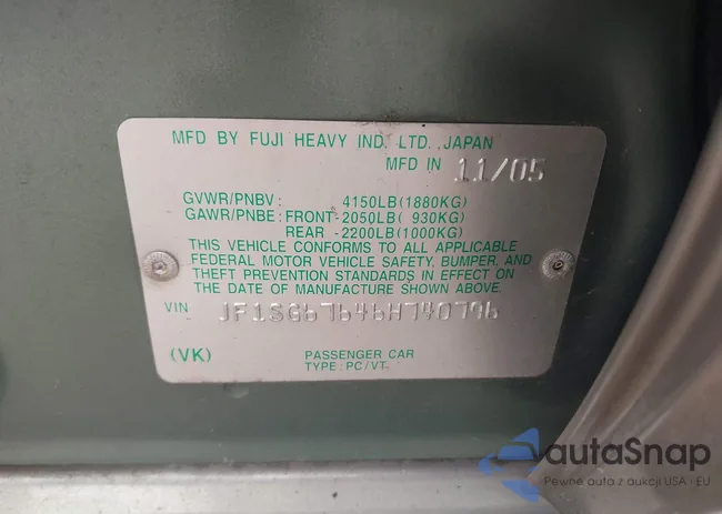 JF1SG67646H740796: 43303049