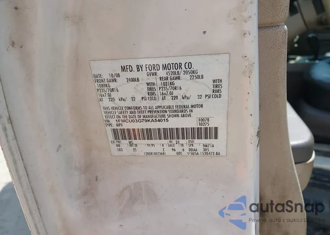 1FMCU03G79KA54015: 43303071