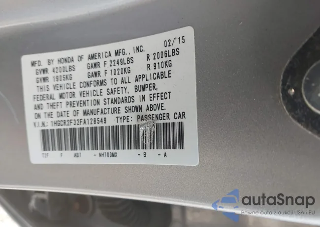 1HGCR2F32FA128549: 43303102